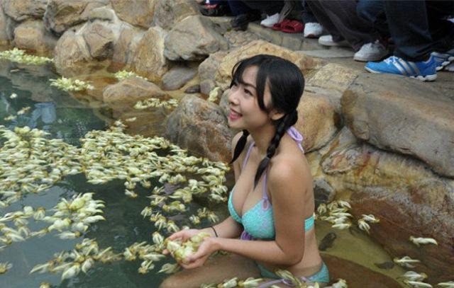 Ванны с необычным наполнением в Китае